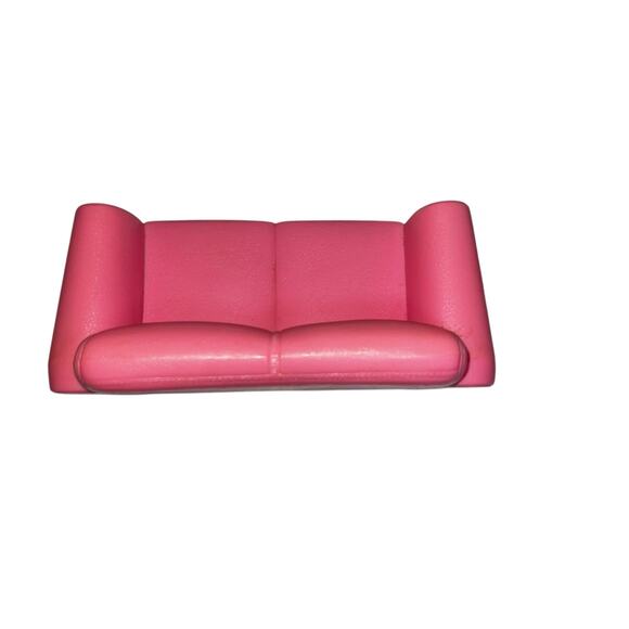 Fisher Price Mattel Loving Family Dollhouse Furniture Pink Plastic Couch 2004 - Picture 3 of 5